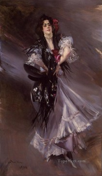  Van Lienzo - Retrato de Anita de la FerieEl bailarín español del género Giovanni Boldini